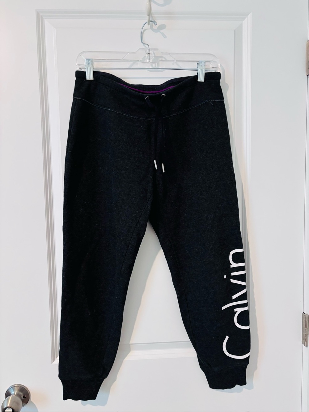 Calvin Klein Women’s Charcoal Grey Logo Joggers